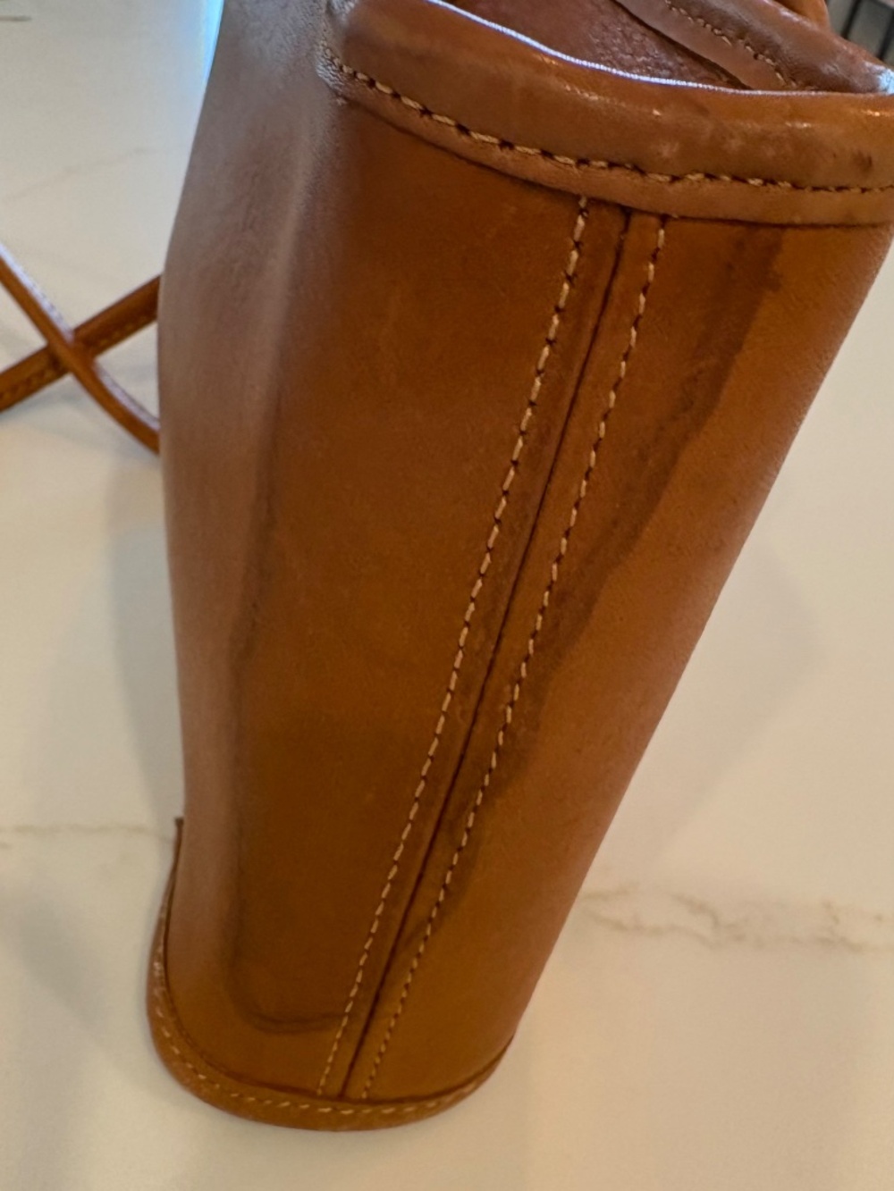 Vintage Coach Small Leather Crossbody Bag. Made in USA. British Tan Style 735-92 - Picture 7 of 7